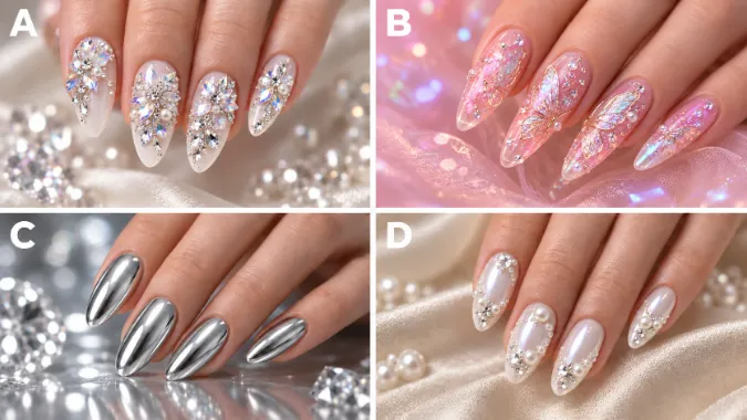 PICK A MANICURE. Options A, B, C, and D.