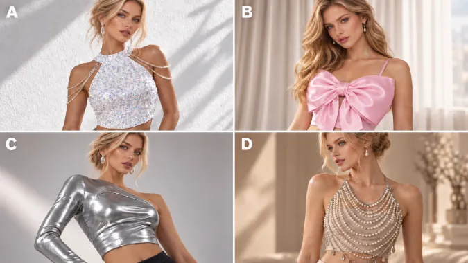PICK A TOP. Options A, B, C, and D.